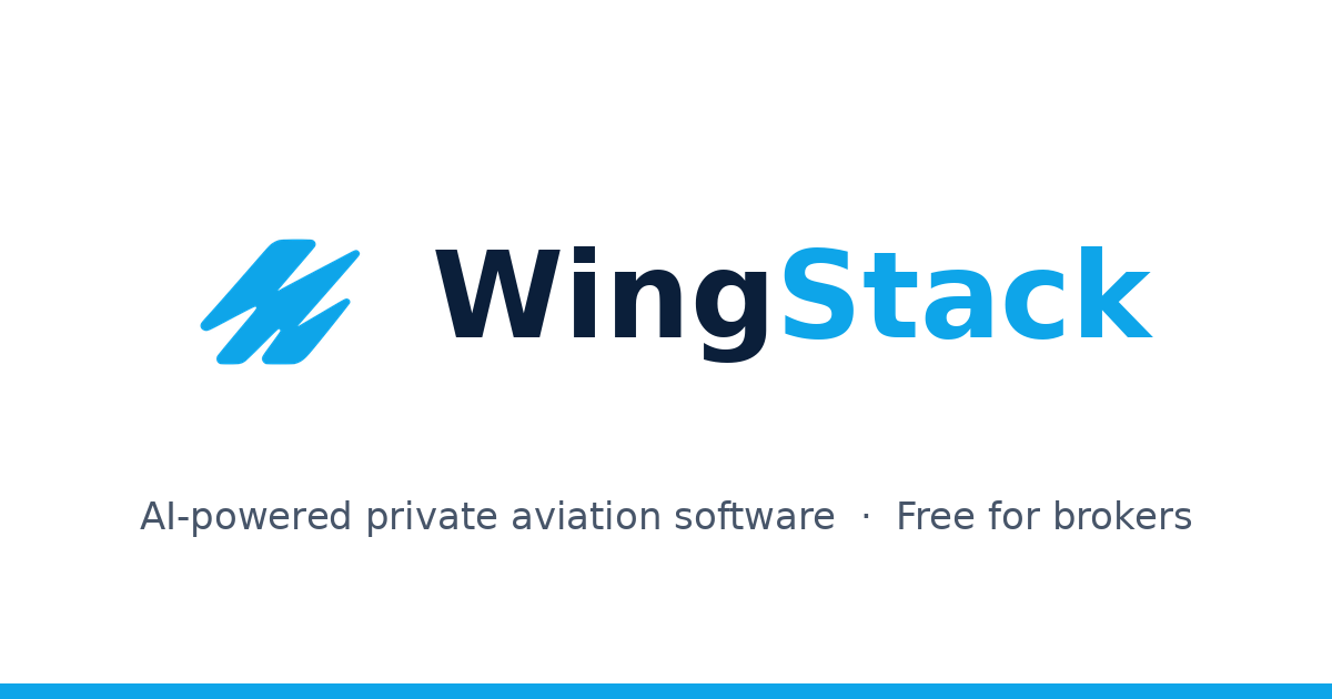 Wingstack Qp WingStack - AI-Powered Private Aviation Software, Free for Brokers